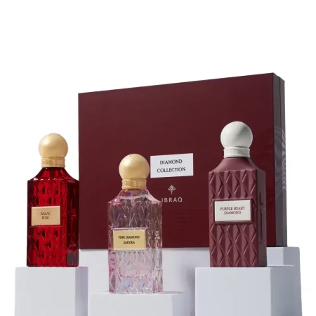 Maroon Diamond Set By Ibraq Eau De Parfum For Women - 3 × 75 Ml